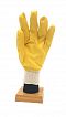 Перчатки ХБ с нитриловым покрытием "Лайт", желт. (облегченные) тыльная сторона