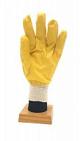 Перчатки ХБ с нитриловым покрытием "Лайт", желт. (облегченные)