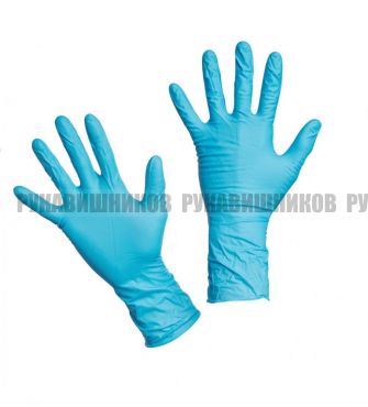 Перчатки нитриловые неопудренные BASIC MEDICAL SOFT фото